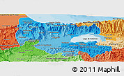 Political Shades Panoramic Map of Carabobo