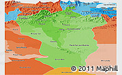 Political Shades Panoramic Map of Cojedes