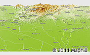 Physical Panoramic Map of San Carlos