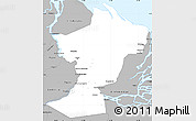 Gray Simple Map of Tucupita