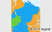 Political Simple Map of Tucupita