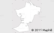 Silver Style Simple Map of Tucupita, cropped outside