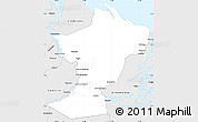 Silver Style Simple Map of Tucupita