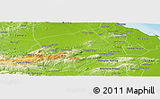 Physical Panoramic Map of Jacura