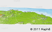 Physical Panoramic Map of Piritu