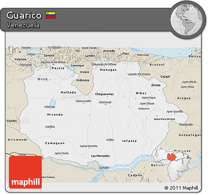 Classic Style 3D Map of Guarico