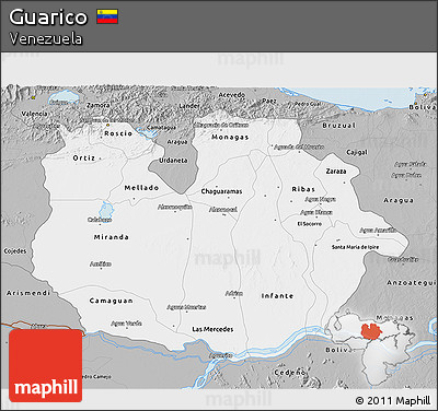 Gray 3D Map of Guarico