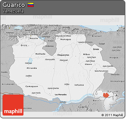 Gray 3D Map of Guarico