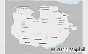 Gray 3D Map of Guarico, single color outside