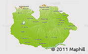 Physical 3D Map of Guarico, cropped outside