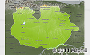 Physical 3D Map of Guarico, darken, semi-desaturated