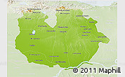 Physical 3D Map of Guarico, lighten