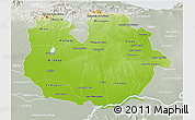 Physical 3D Map of Guarico, lighten, semi-desaturated