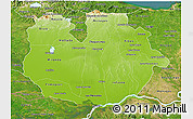 Physical 3D Map of Guarico, satellite outside