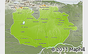 Physical 3D Map of Guarico, semi-desaturated