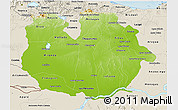 Physical 3D Map of Guarico, shaded relief outside