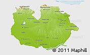 Physical 3D Map of Guarico, single color outside