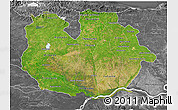 Satellite 3D Map of Guarico, desaturated