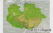 Satellite 3D Map of Guarico, lighten, semi-desaturated