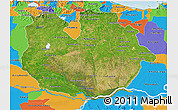 Satellite 3D Map of Guarico, political outside