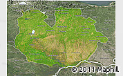 Satellite 3D Map of Guarico, semi-desaturated