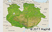 Satellite 3D Map of Guarico, shaded relief outside