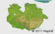 Satellite 3D Map of Guarico, single color outside