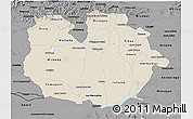 Shaded Relief 3D Map of Guarico, darken, desaturated