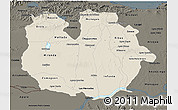 Shaded Relief 3D Map of Guarico, darken