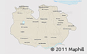 Shaded Relief 3D Map of Guarico, single color outside
