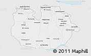 Silver Style 3D Map of Guarico, single color outside