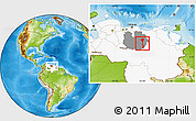 Physical Location Map of El Socorro, highlighted country, highlighted parent region