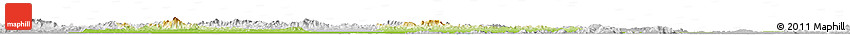 Physical Horizon Map of Guarico, lighten, desaturated