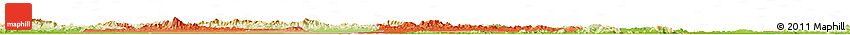 Political Shades Horizon Map of Guarico, physical outside