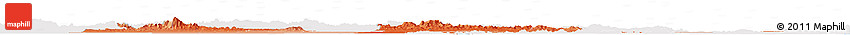 Political Shades Horizon Map of Guarico, single color outside