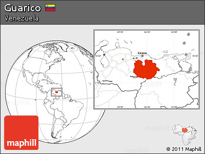 Blank Location Map of Guarico