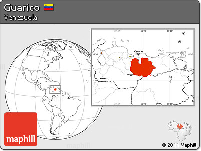Blank Location Map of Guarico