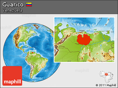 Physical Location Map of Guarico