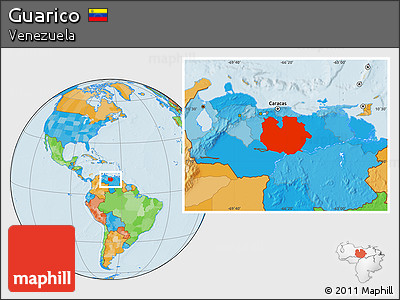 Political Location Map of Guarico