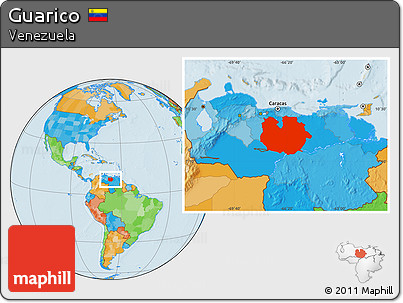 Political Location Map of Guarico