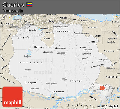 Classic Style Map of Guarico