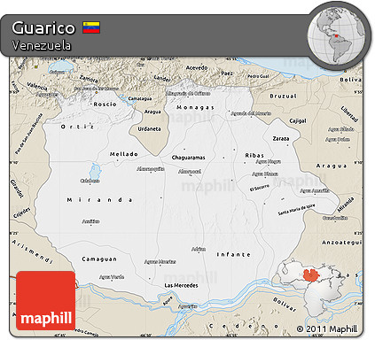 Classic Style Map of Guarico