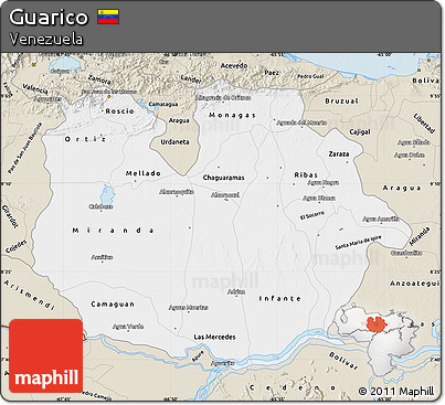Classic Style Map of Guarico