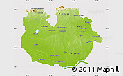 Physical Map of Guarico, cropped outside