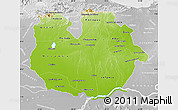 Physical Map of Guarico, lighten, desaturated