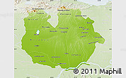 Physical Map of Guarico, lighten