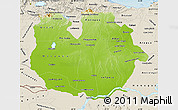 Physical Map of Guarico, shaded relief outside