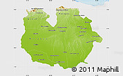 Physical Map of Guarico, single color outside