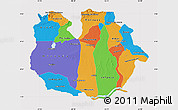 Political Map of Guarico, cropped outside