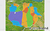 Political Map of Guarico, satellite outside
